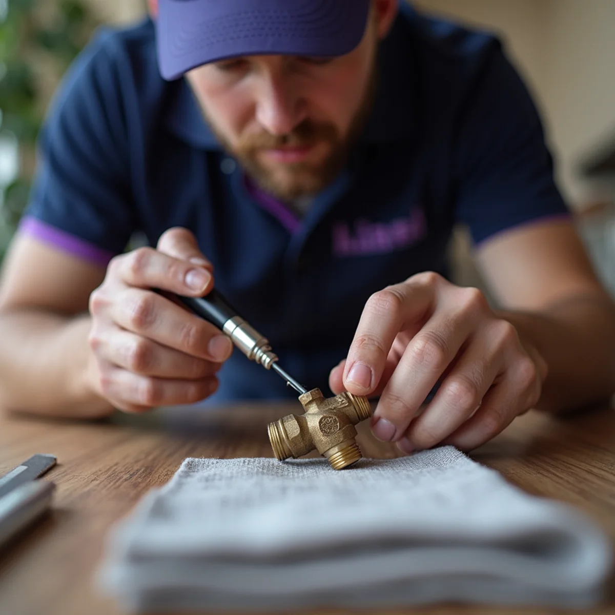 Licensed plumber providing burst pipe repair in a Grapevine, TX home