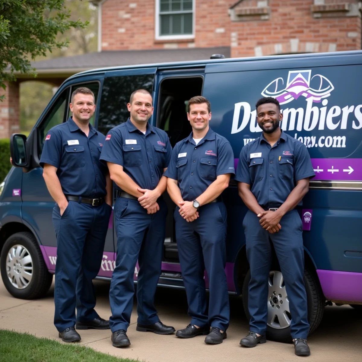 Grapevine Heritage Plumbing team and branded service van in Grapevine, TX