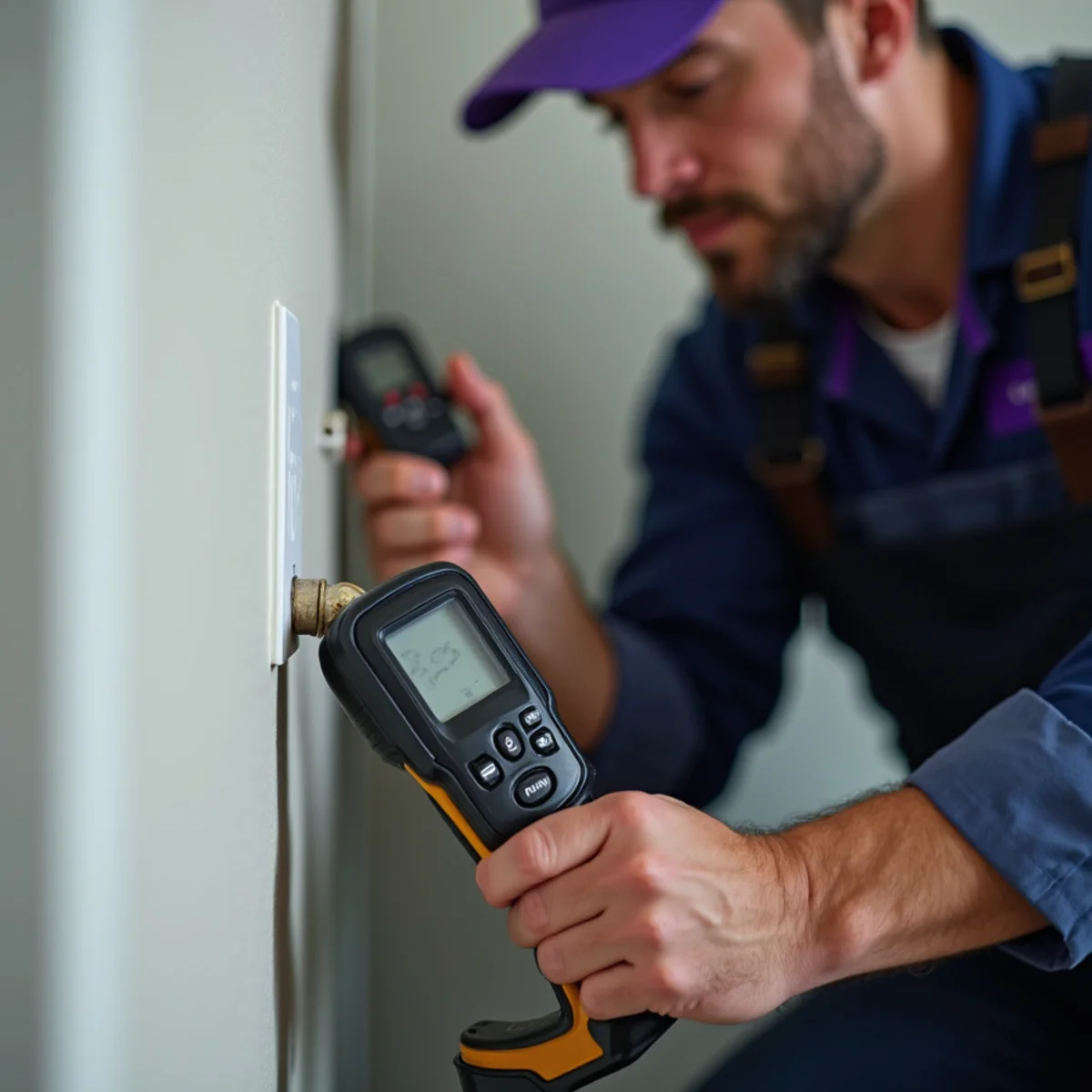 Licensed plumber providing leak detection services in a Grapevine, TX home