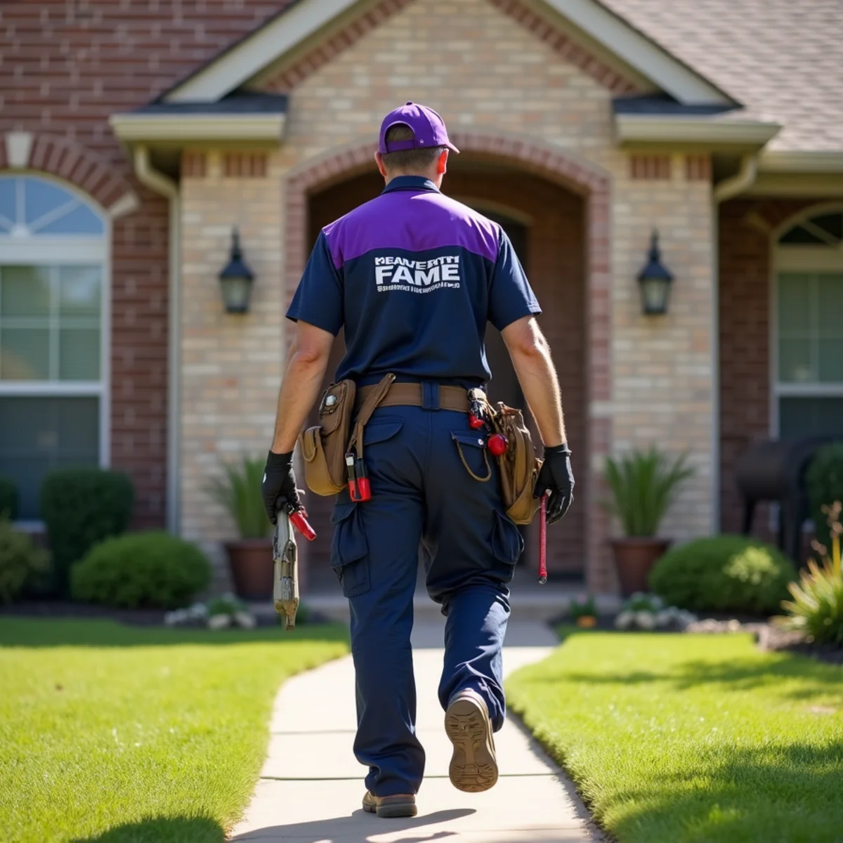 Plumber clearing scaled drain lines in a 1970s Crowley TX home