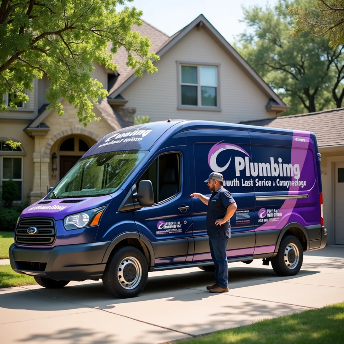 Plumber repairing freeze-split outdoor kitchen lines at a Prosper TX estate home